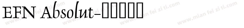 EFN Absolut字体转换